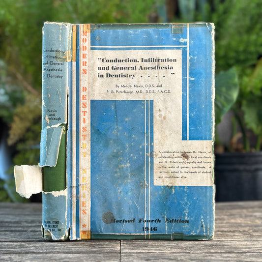 Conduction, Infiltration and General Anesthesia in Dentistry, With Color Anatomy Poster - Pretty Old Books