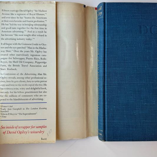 Confessions of an Advertising Man, David Ogilvy, 1963 Hardcover 4th Printing - Pretty Old Books