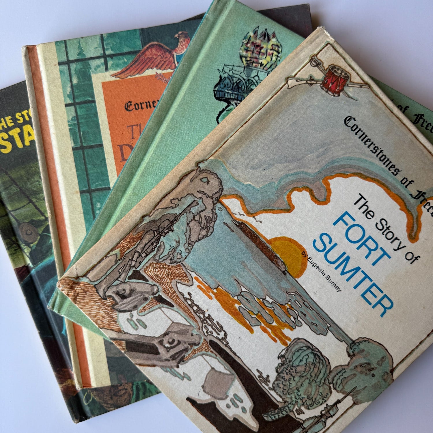 Cornerstones of Freedom Set of 4 Hardcover Children's US History Books - Pretty Old Books