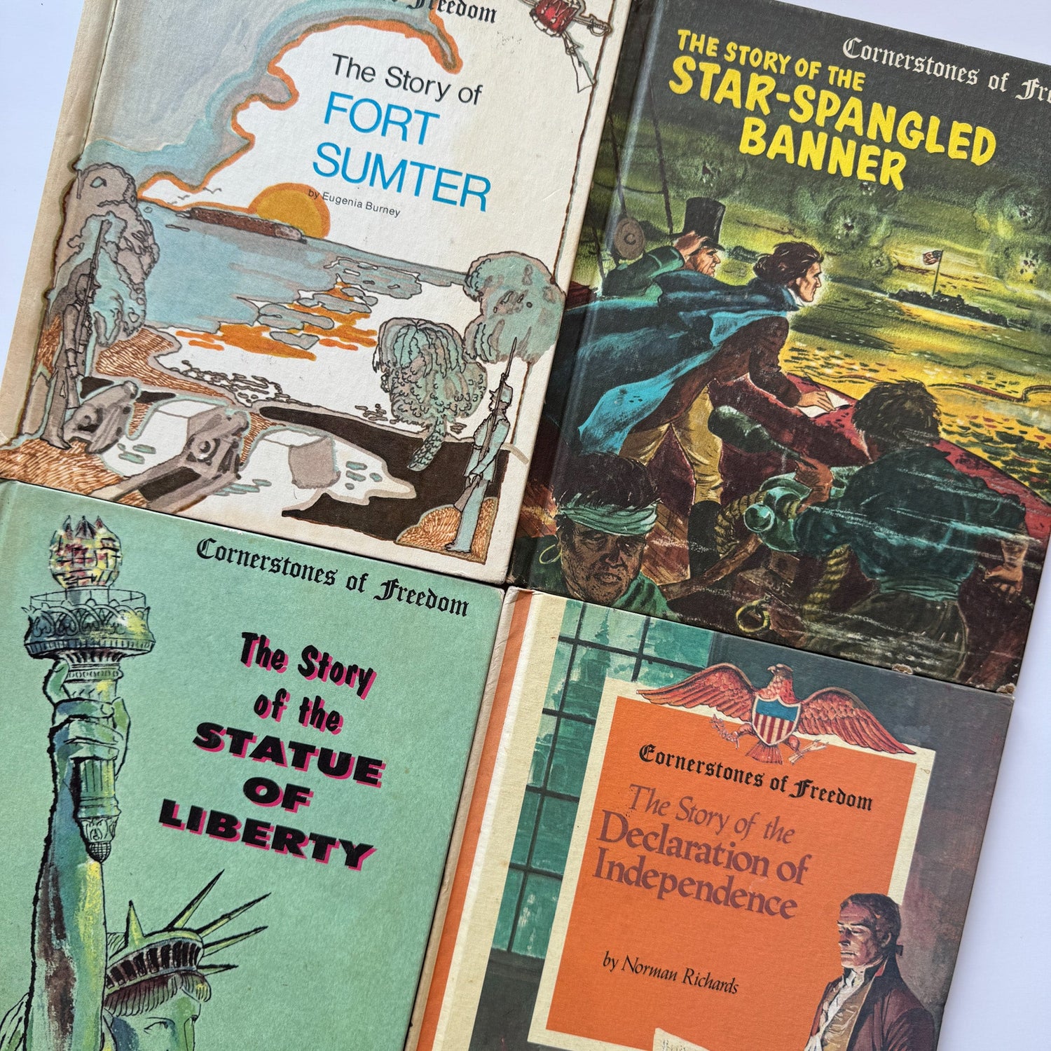 Cornerstones of Freedom Set of 4 Hardcover Children's US History Books - Pretty Old Books