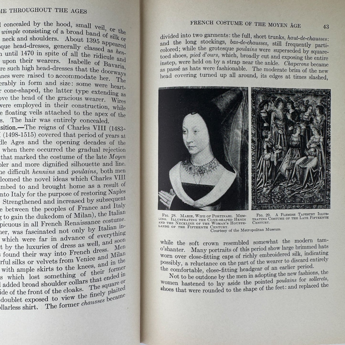 Costume Throughout the Ages, Mary Evans, 1930 - Pretty Old Books