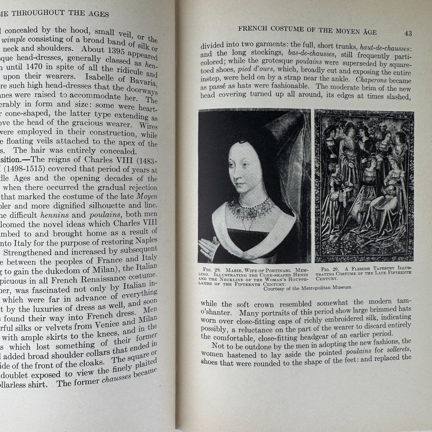 Costume Throughout the Ages, Mary Evans, 1930 - Pretty Old Books
