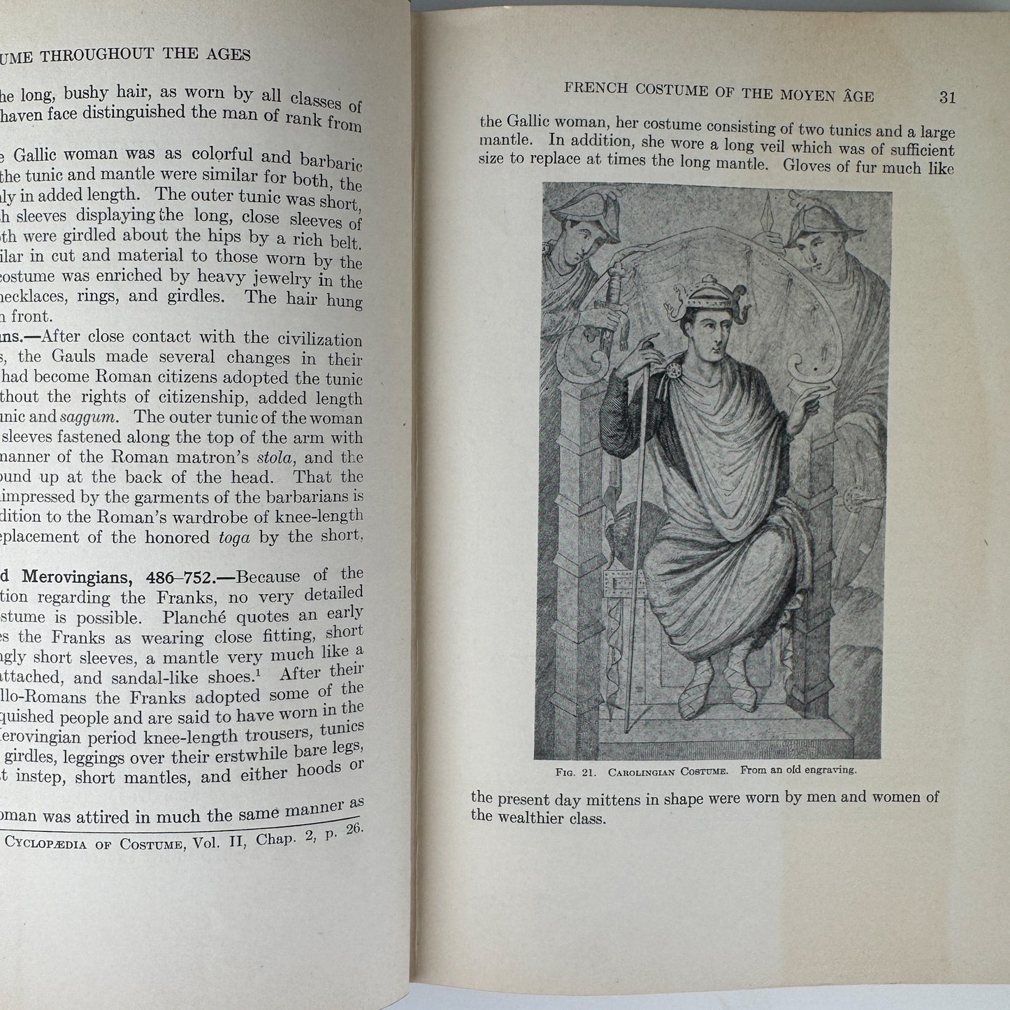 Costume Throughout the Ages, Mary Evans, 1930 - Pretty Old Books