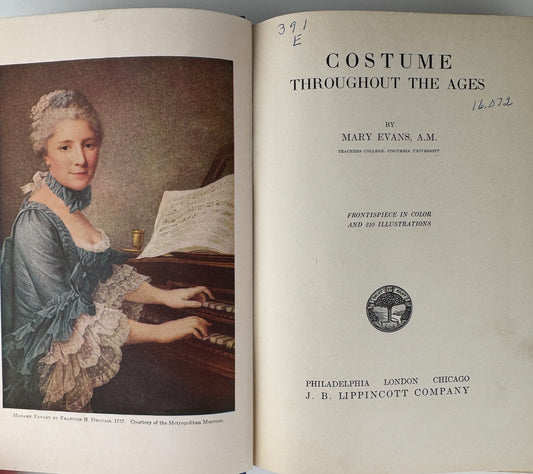Costume Throughout the Ages, Mary Evans, 1930 - Pretty Old Books