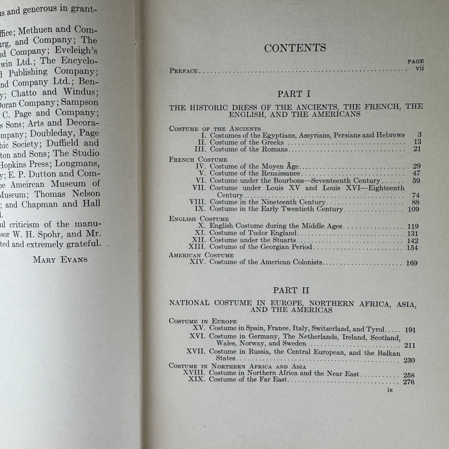Costume Throughout the Ages, Mary Evans, 1930 - Pretty Old Books