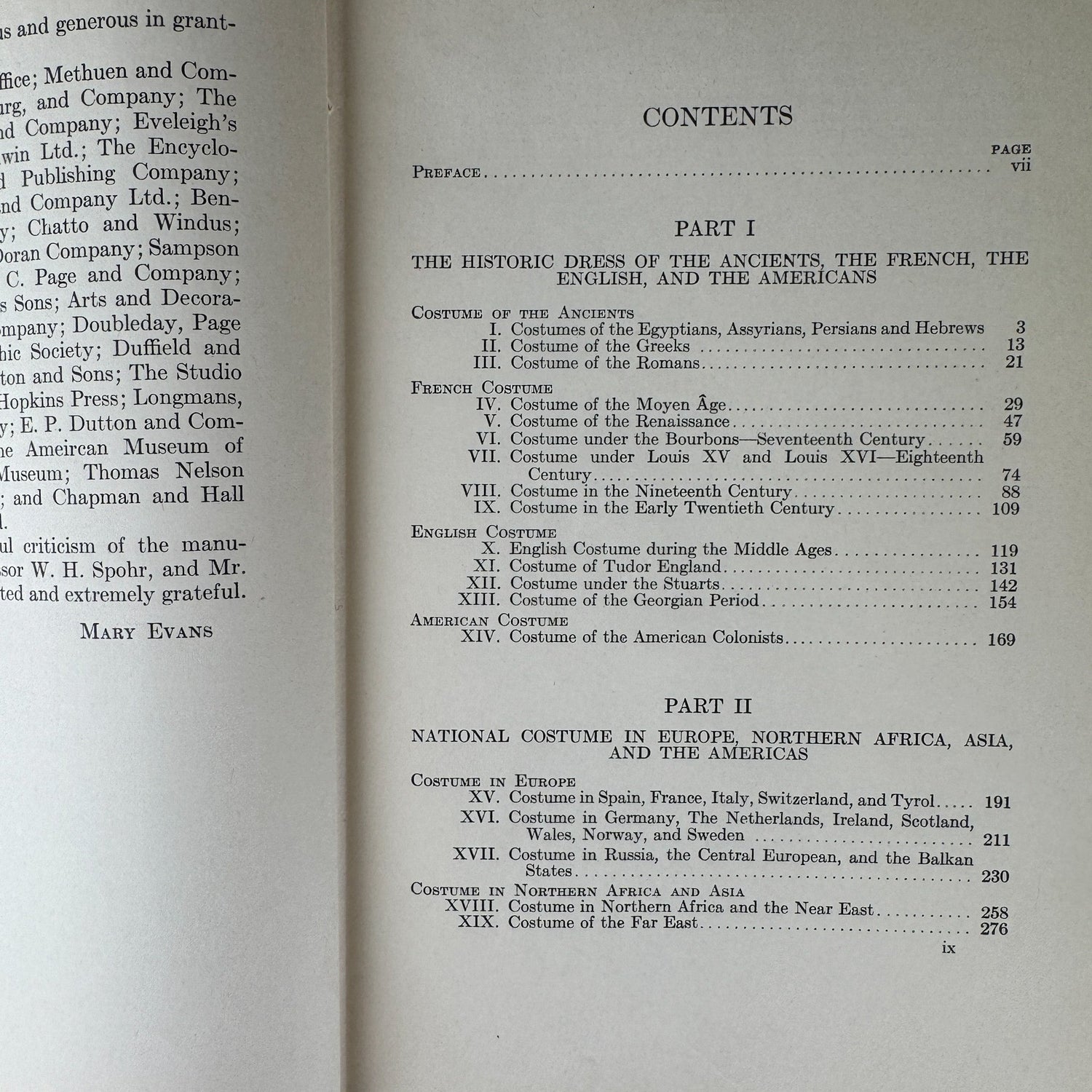 Costume Throughout the Ages, Mary Evans, 1930 - Pretty Old Books