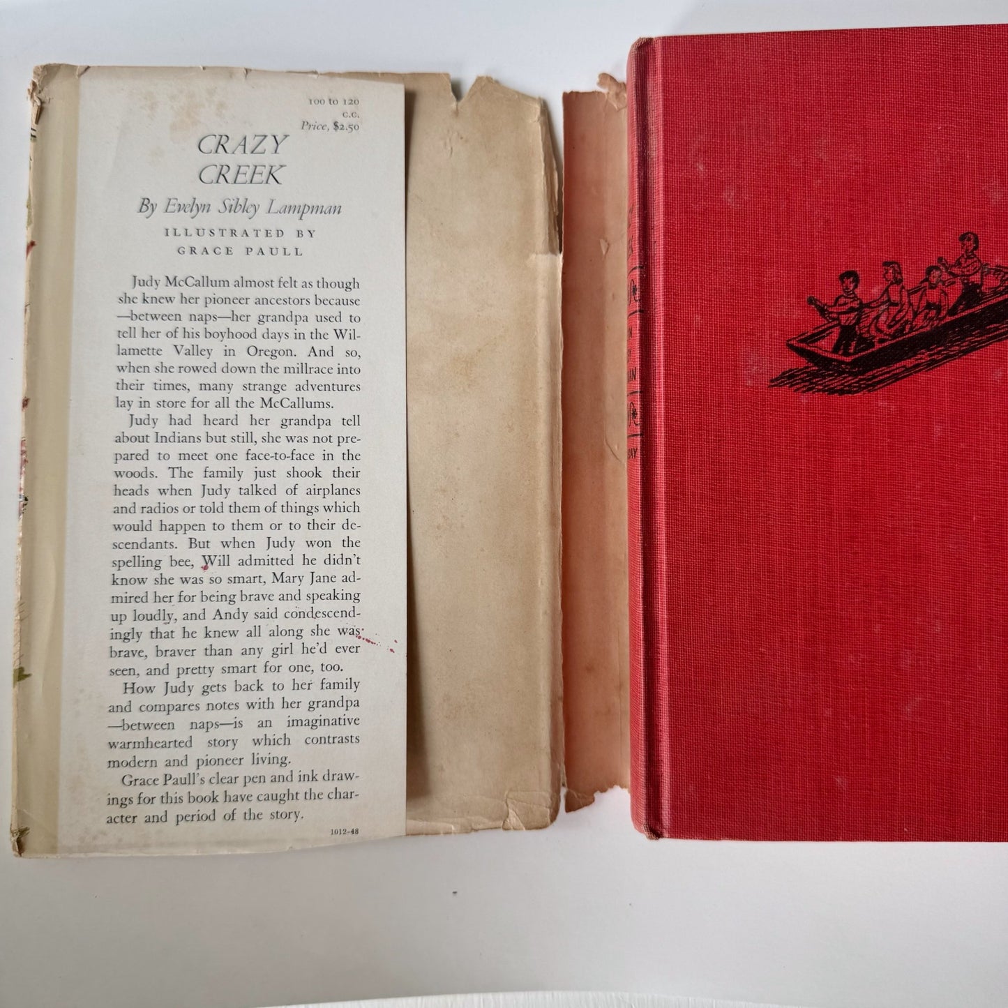 Crazy Creek, Evelyn Sibley Lampman, 1949 Hardcover with Jacket - Pretty Old Books