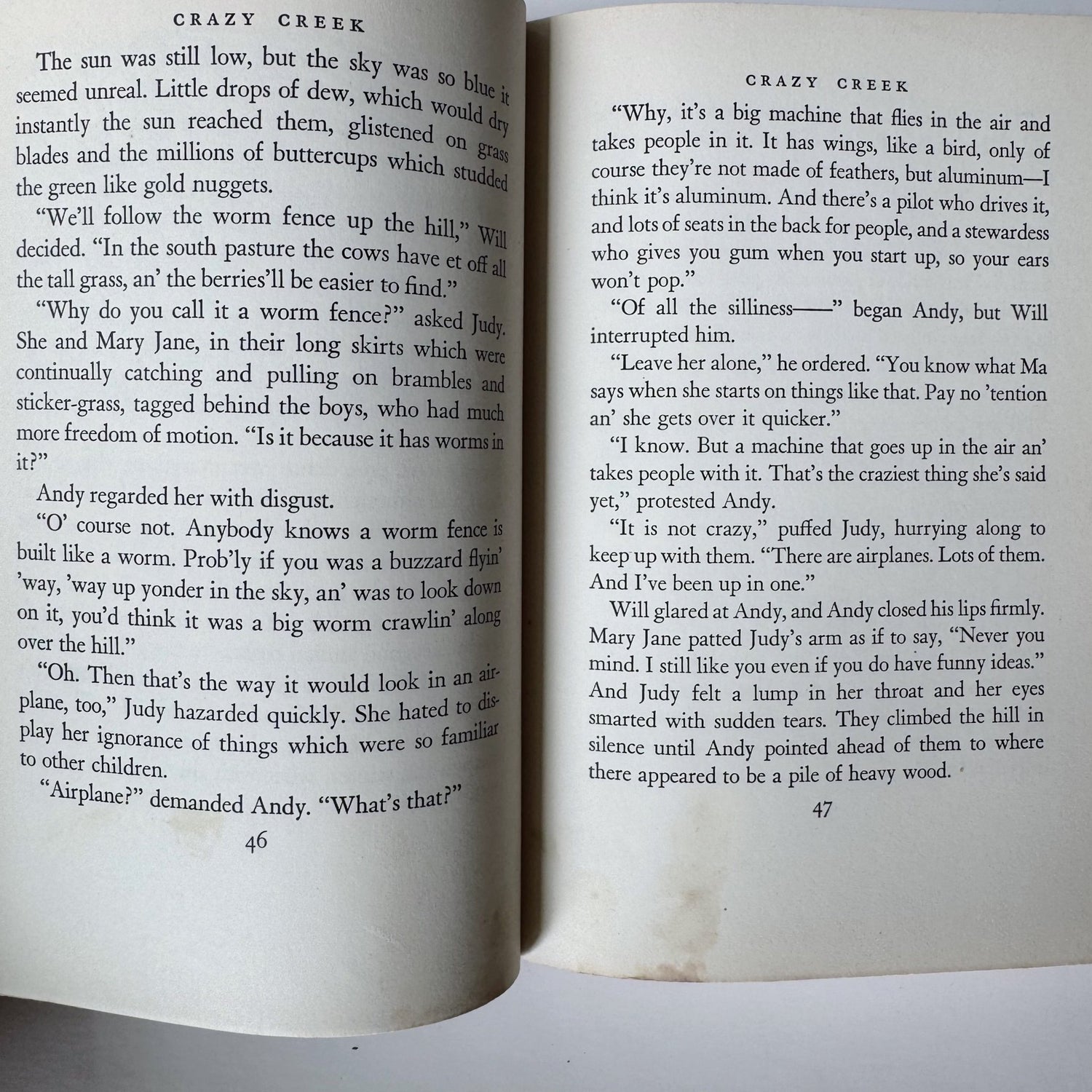 Crazy Creek, Evelyn Sibley Lampman, 1949 Hardcover with Jacket - Pretty Old Books