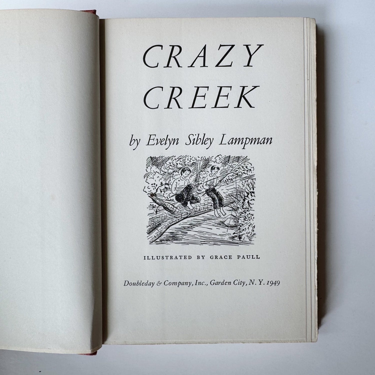 Crazy Creek, Evelyn Sibley Lampman, 1949 Hardcover with Jacket - Pretty Old Books