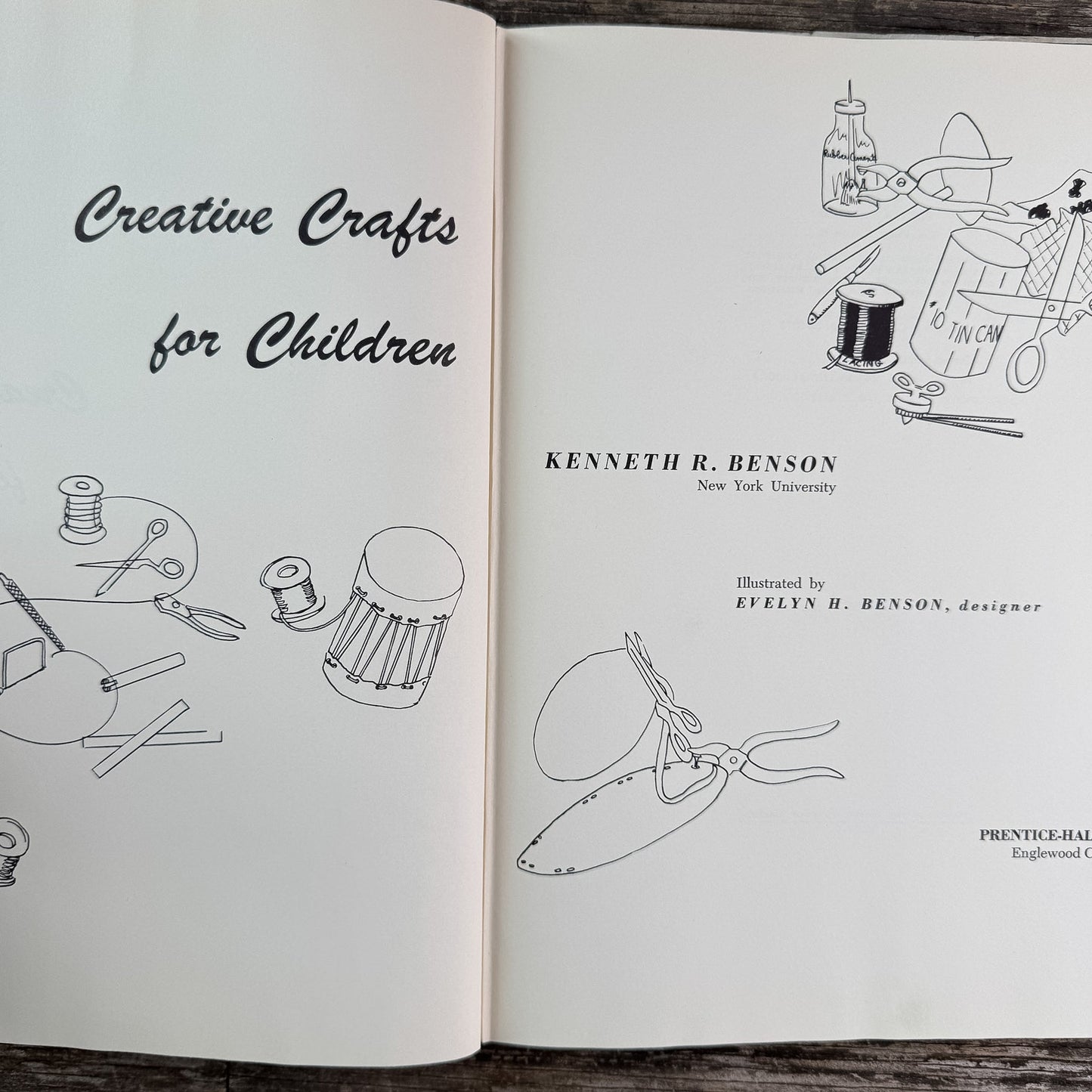 Creative Crafts for Children, Kenneth R. Benson, 1958 - Pretty Old Books