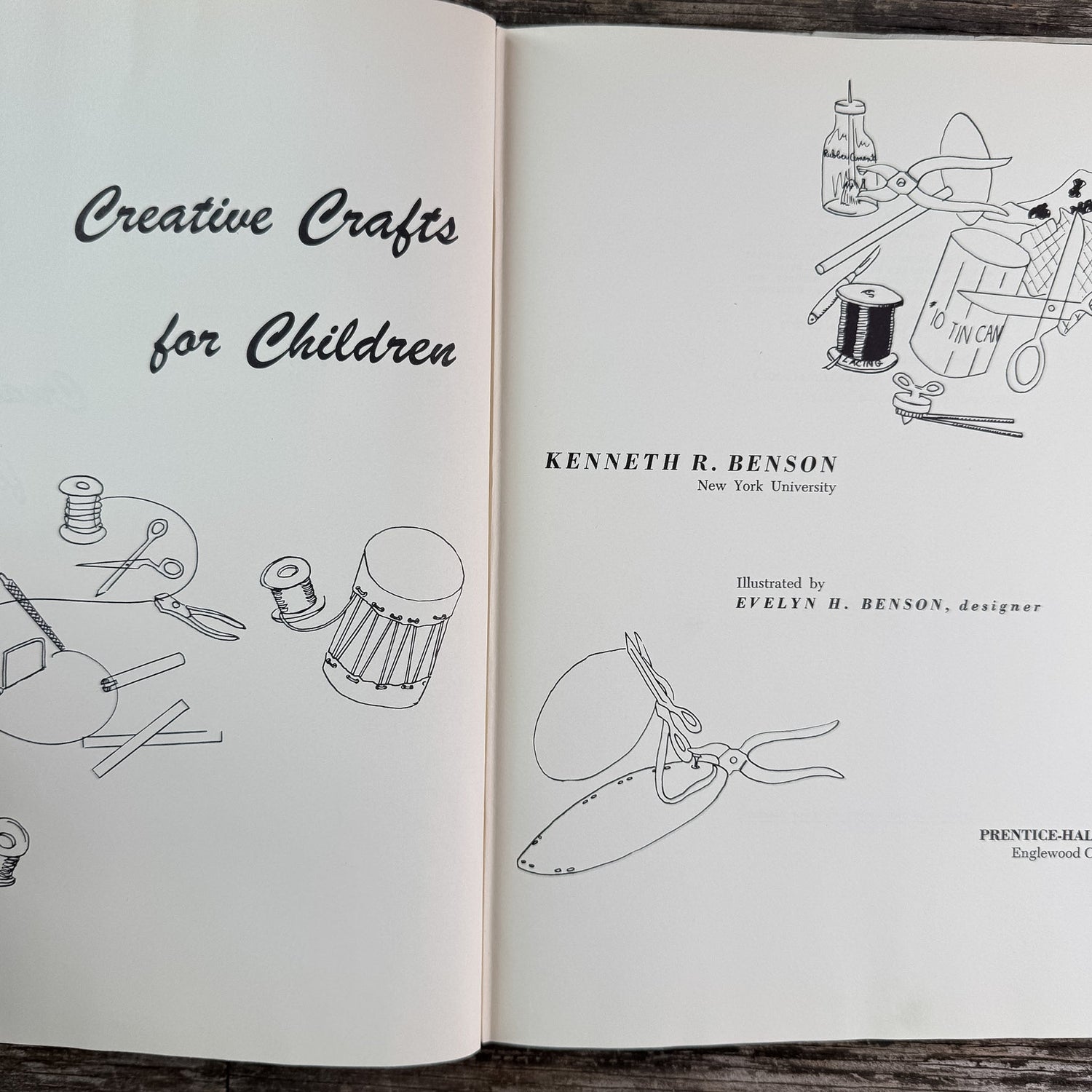 Creative Crafts for Children, Kenneth R. Benson, 1958 - Pretty Old Books