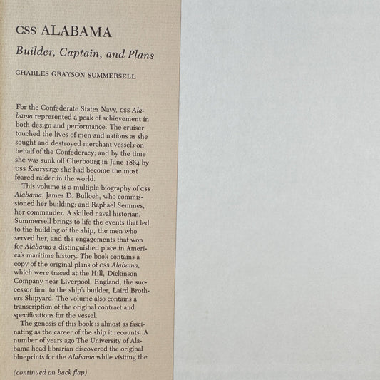 CSS Alabama: Builder Captain and Plans, 1985 - Pretty Old Books