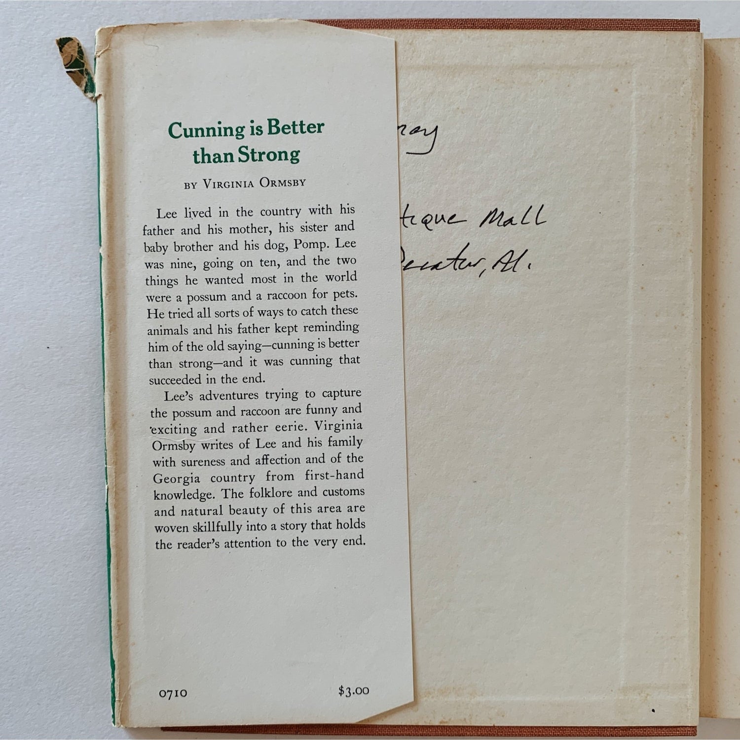 Cunning is Better Than Strong, Virginia H. Ormsby, 1960, 1st Edition, Hardcover - Pretty Old Books