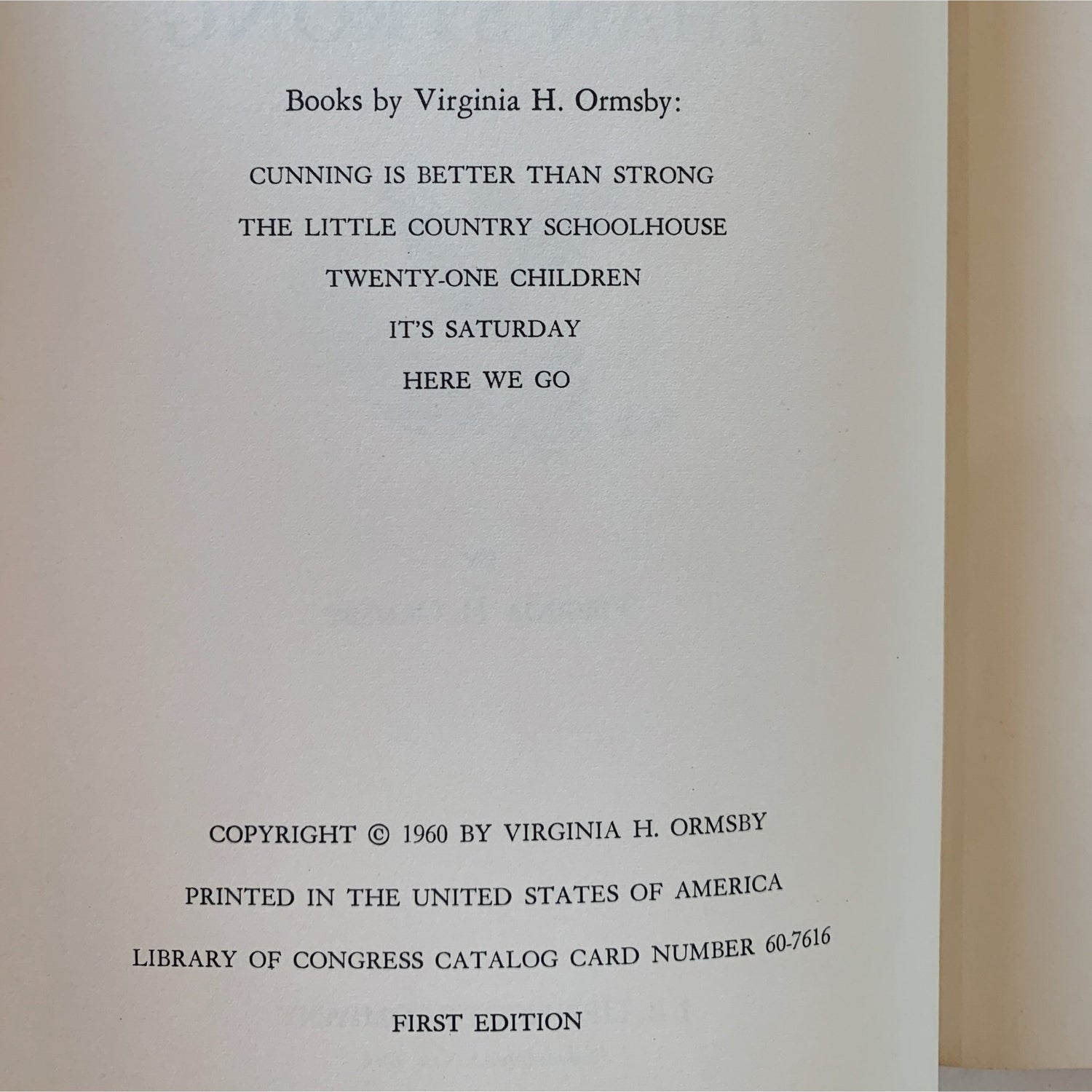 Cunning is Better Than Strong, Virginia H. Ormsby, 1960, 1st Edition, Hardcover - Pretty Old Books