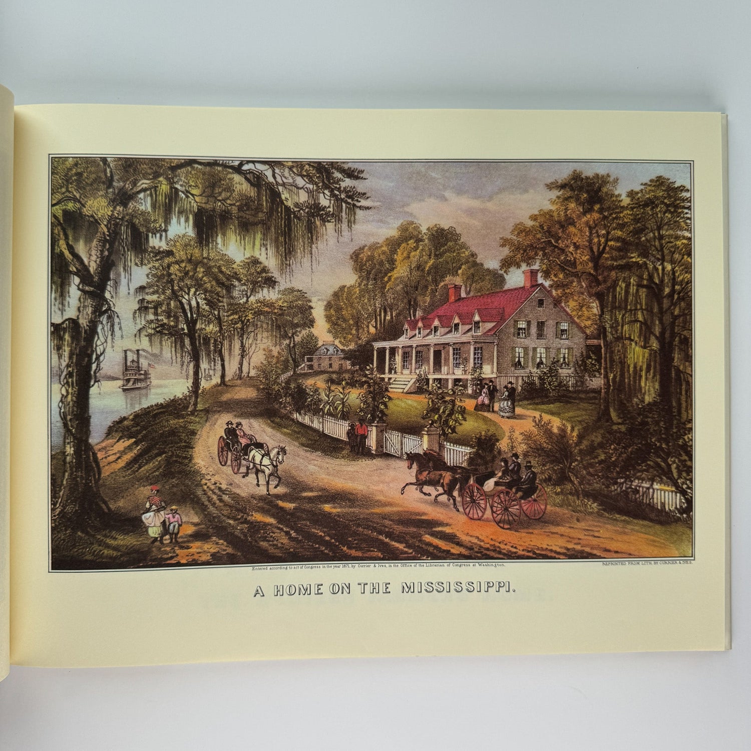 Currier and Ives' America, 1952, 80 Color Plates, Hardcover Book - Pretty Old Books