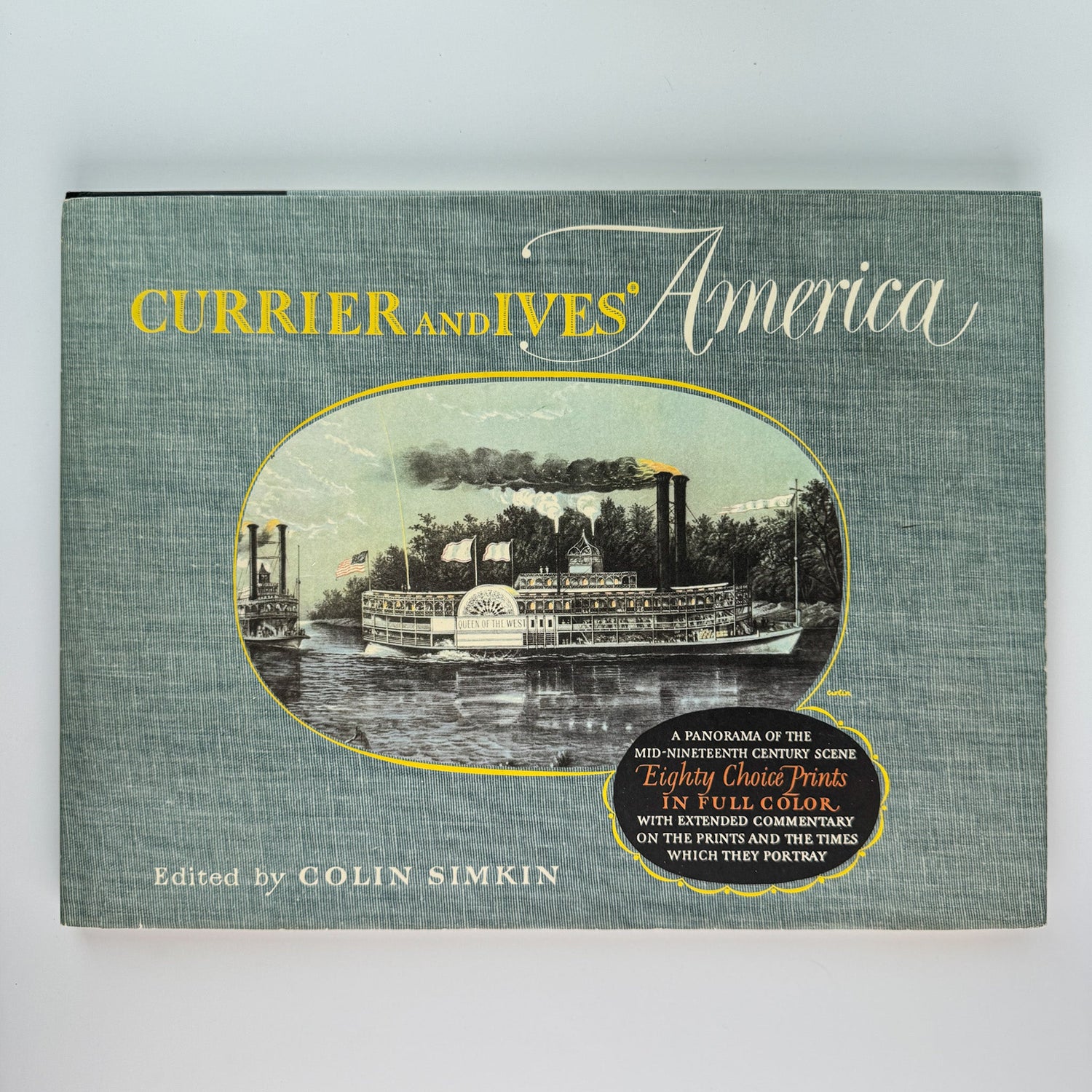 Currier and Ives' America, 1952, 80 Color Plates, Hardcover Book - Pretty Old Books