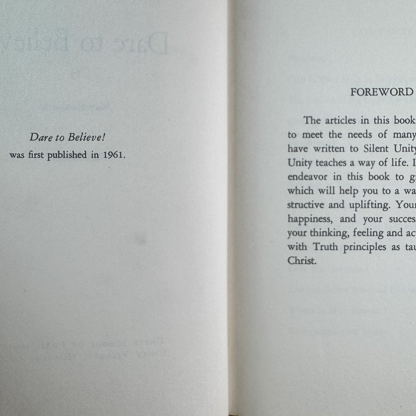 Dare to Believe!, May Rowland, 1961 - Pretty Old Books