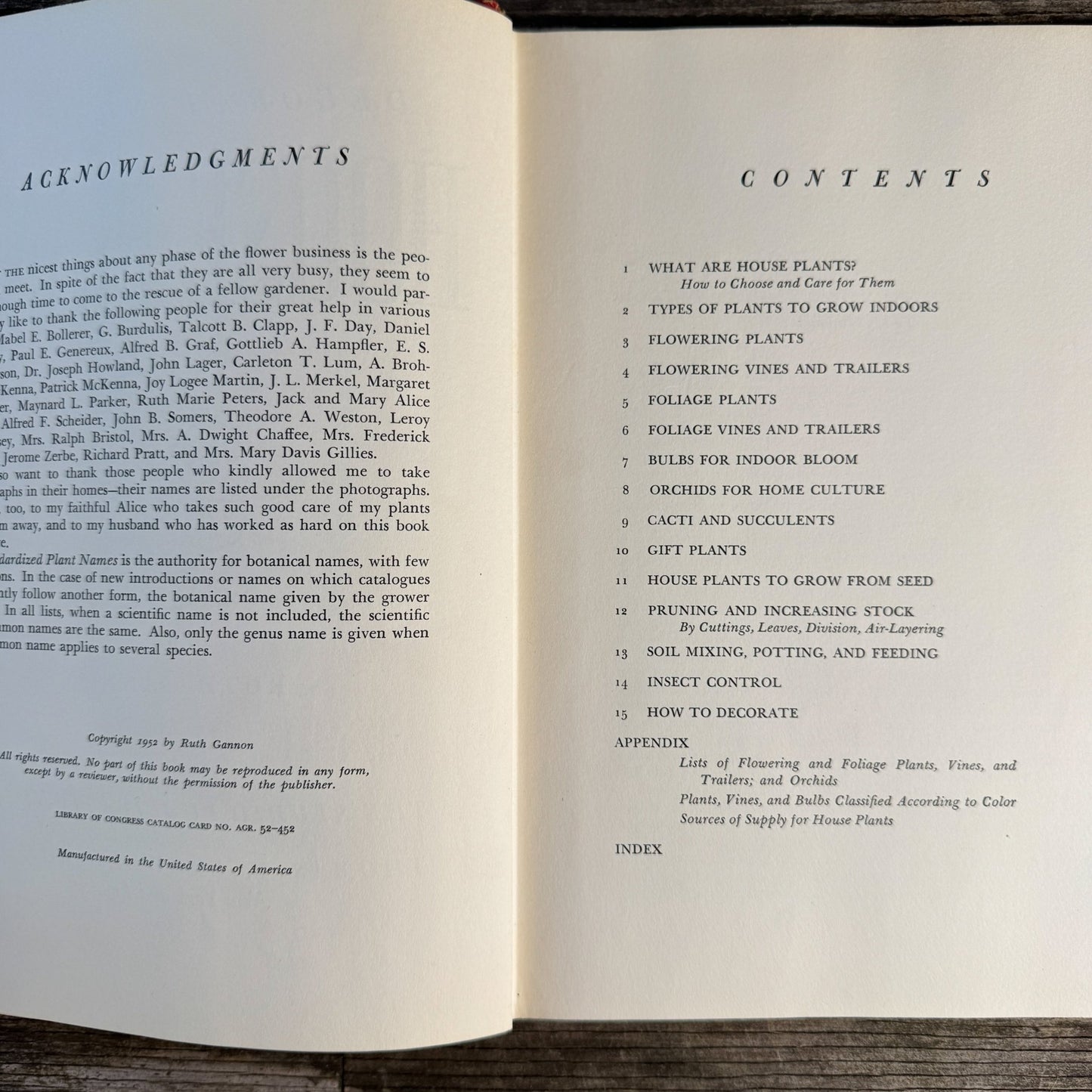Decorating With House Plants, Ruth Gannon, 1952 - Pretty Old Books