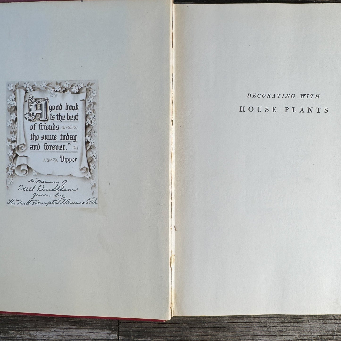 Decorating With House Plants, Ruth Gannon, 1952 - Pretty Old Books