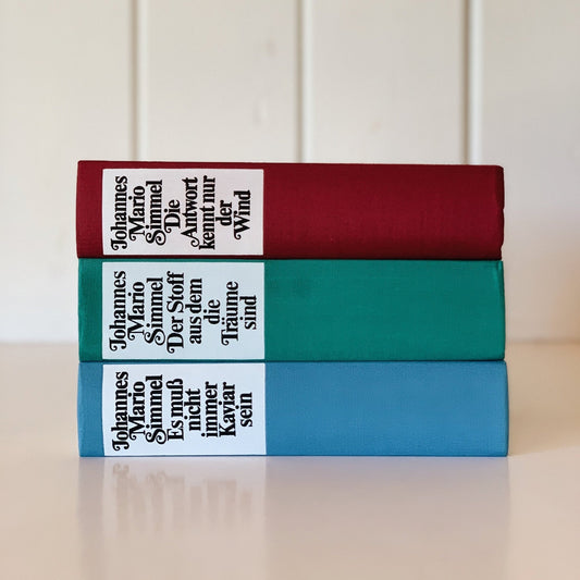 Decorative Books, Bright German Vintage Books For Decor - Pretty Old Books