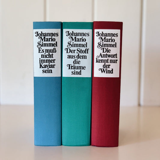 Decorative Books, Bright German Vintage Books For Decor - Pretty Old Books