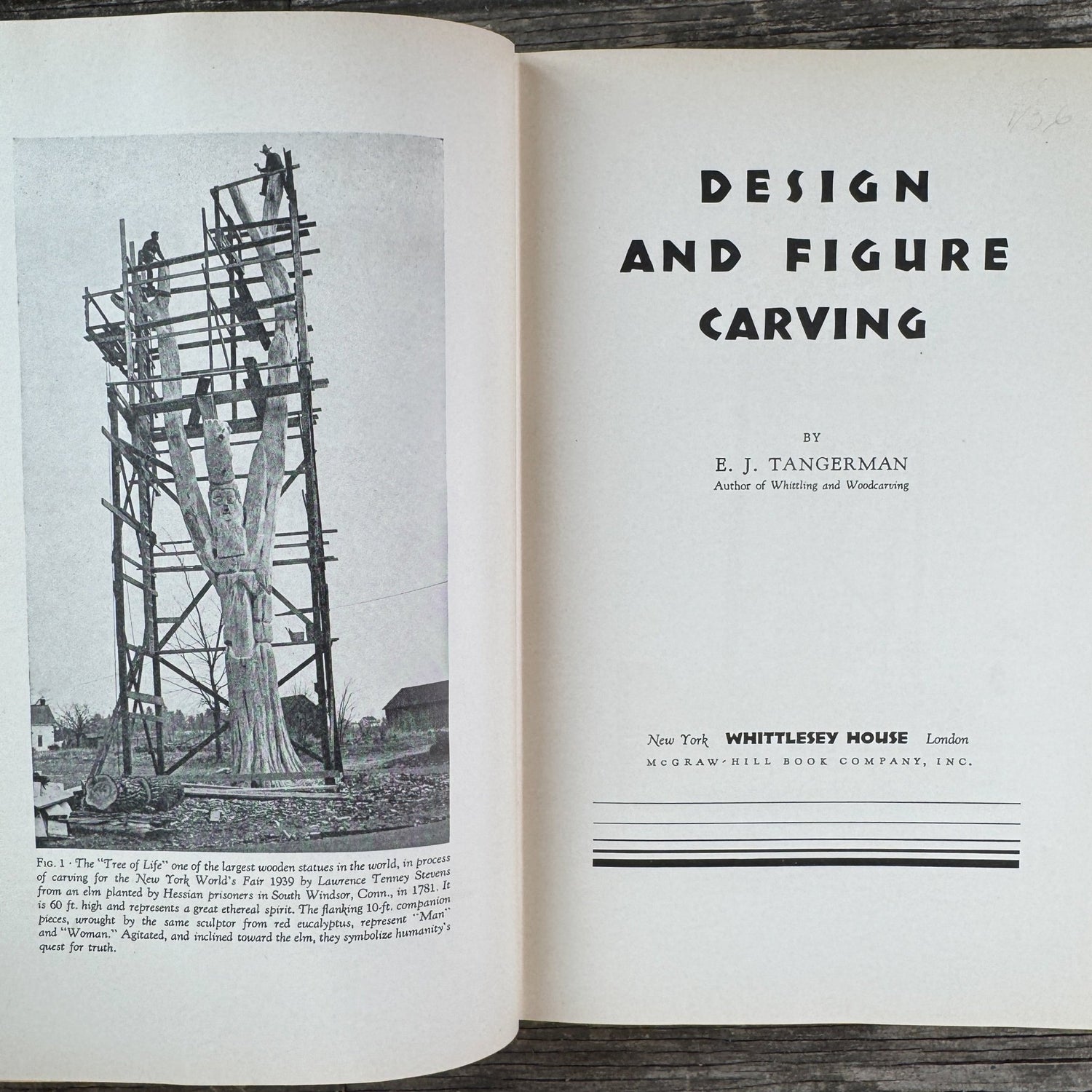 Design and Figure Carving, 1940 Hardcover - Pretty Old Books