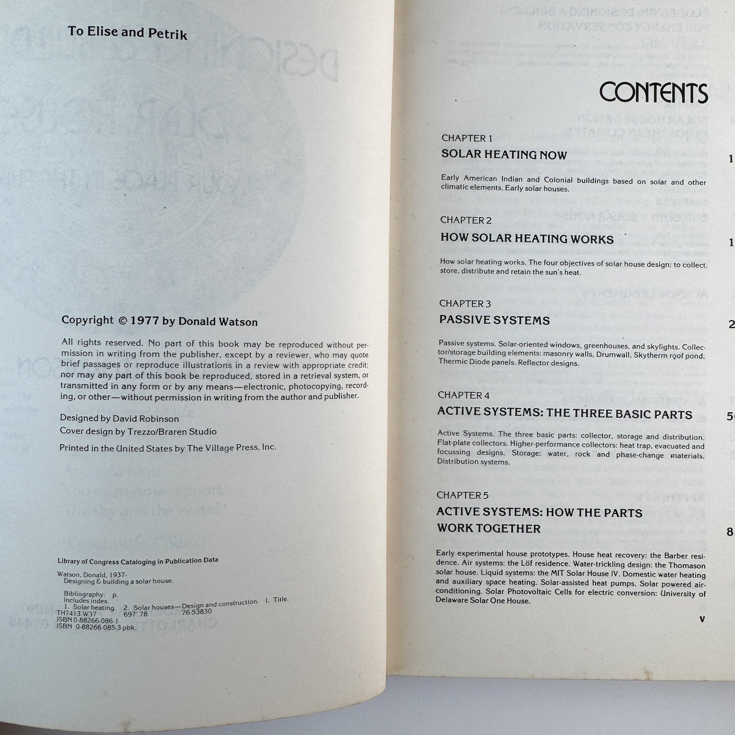 Designing & Building a Solar House: Your Place in the Sun, Donald Watson, 1977 - Pretty Old Books