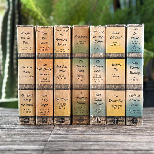 Detective Book Club Bundle for Cozy Mystery Home Decor - Pretty Old Books