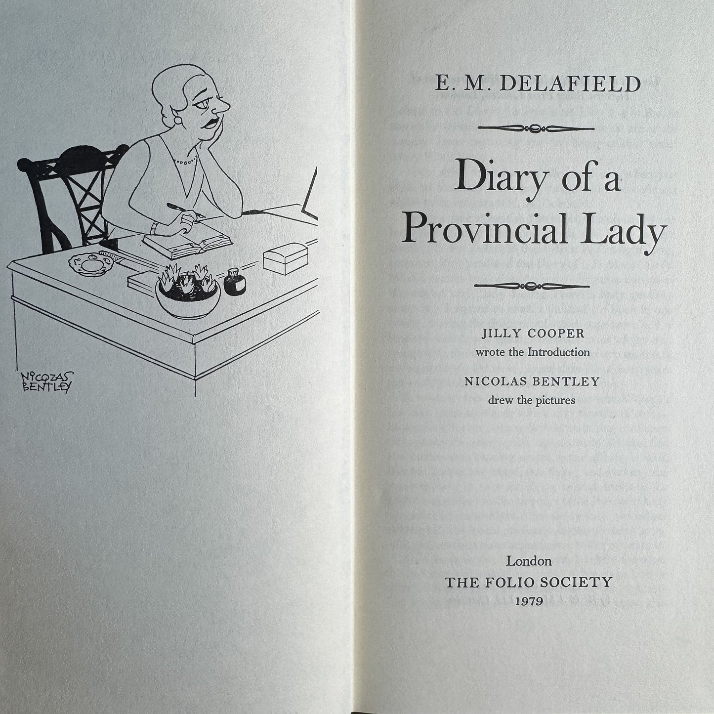 Diary of a Provincial Lady, E. M. Delafield, 1979 Folio Society Edition - Pretty Old Books
