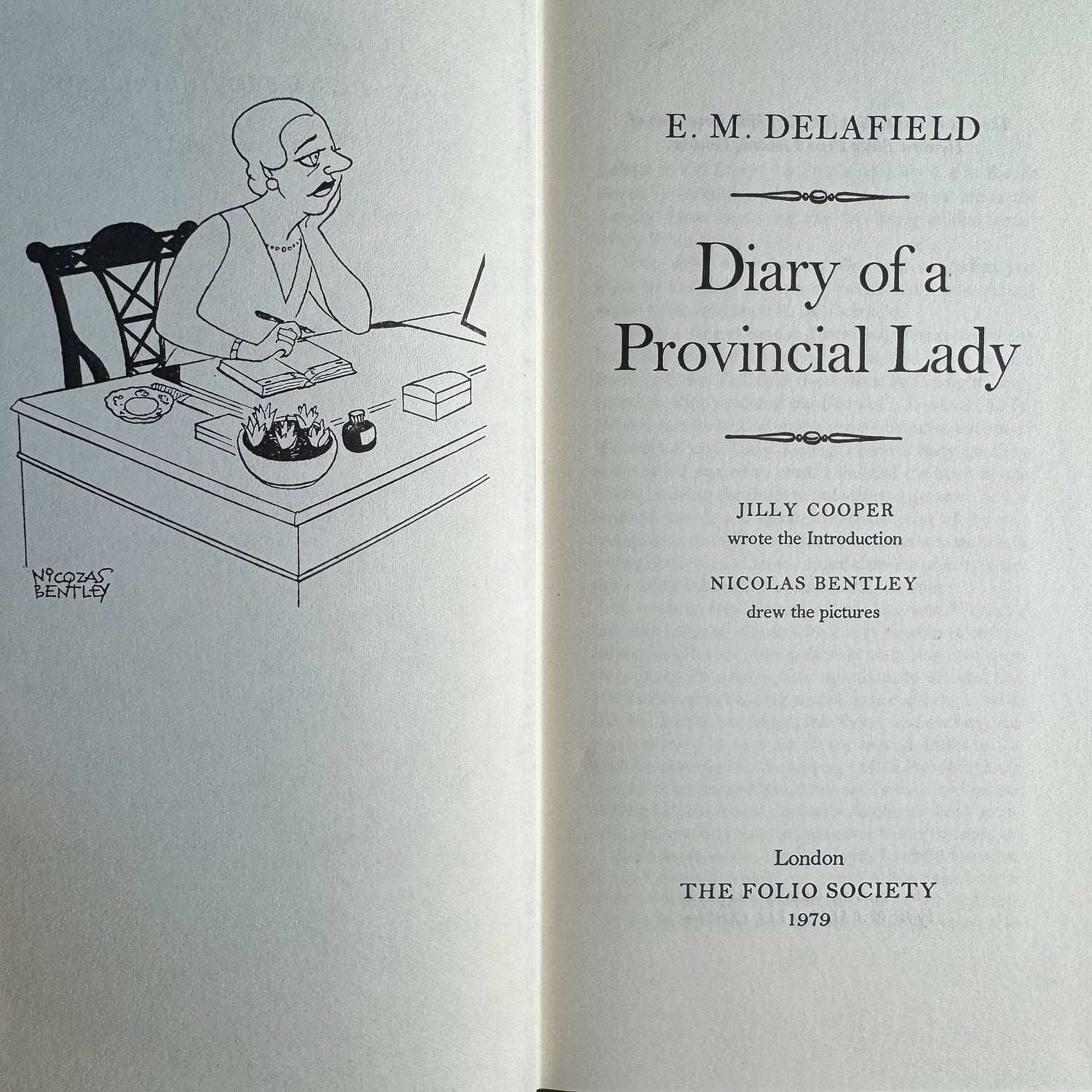 Diary of a Provincial Lady, E. M. Delafield, 1979 Folio Society Edition - Pretty Old Books