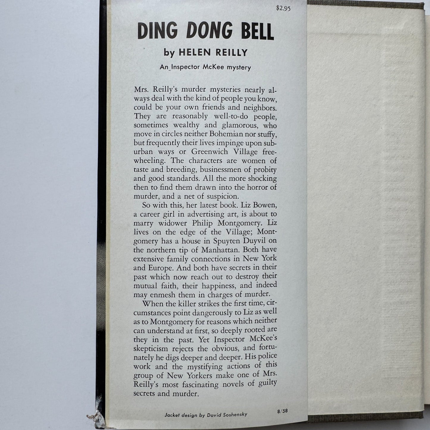Ding Dong Bell, Helen Reilly, First Edition, 1958 Hardcover w/DJ - Pretty Old Books