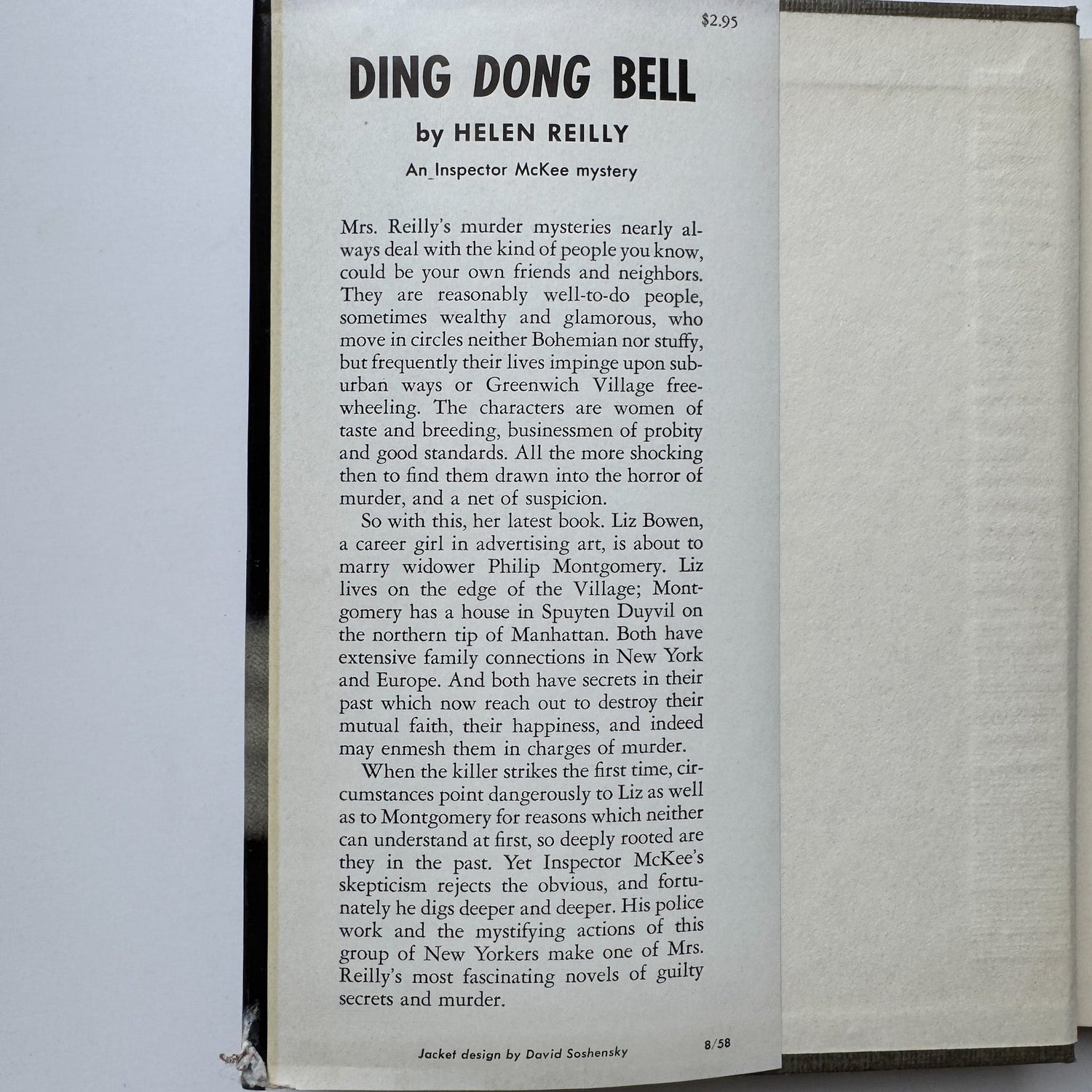 Ding Dong Bell, Helen Reilly, First Edition, 1958 Hardcover w/DJ - Pretty Old Books