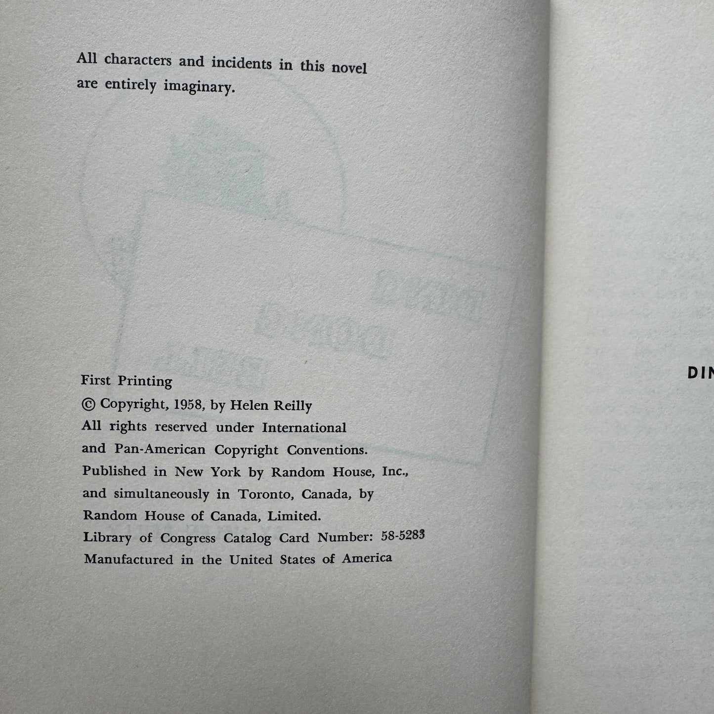 Ding Dong Bell, Helen Reilly, First Edition, 1958 Hardcover w/DJ - Pretty Old Books