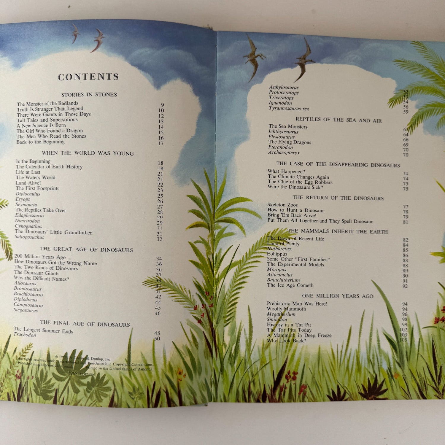 Dinosaurs and Other Prehistoric Animals, 1968, Darlene Geis - Pretty Old Books