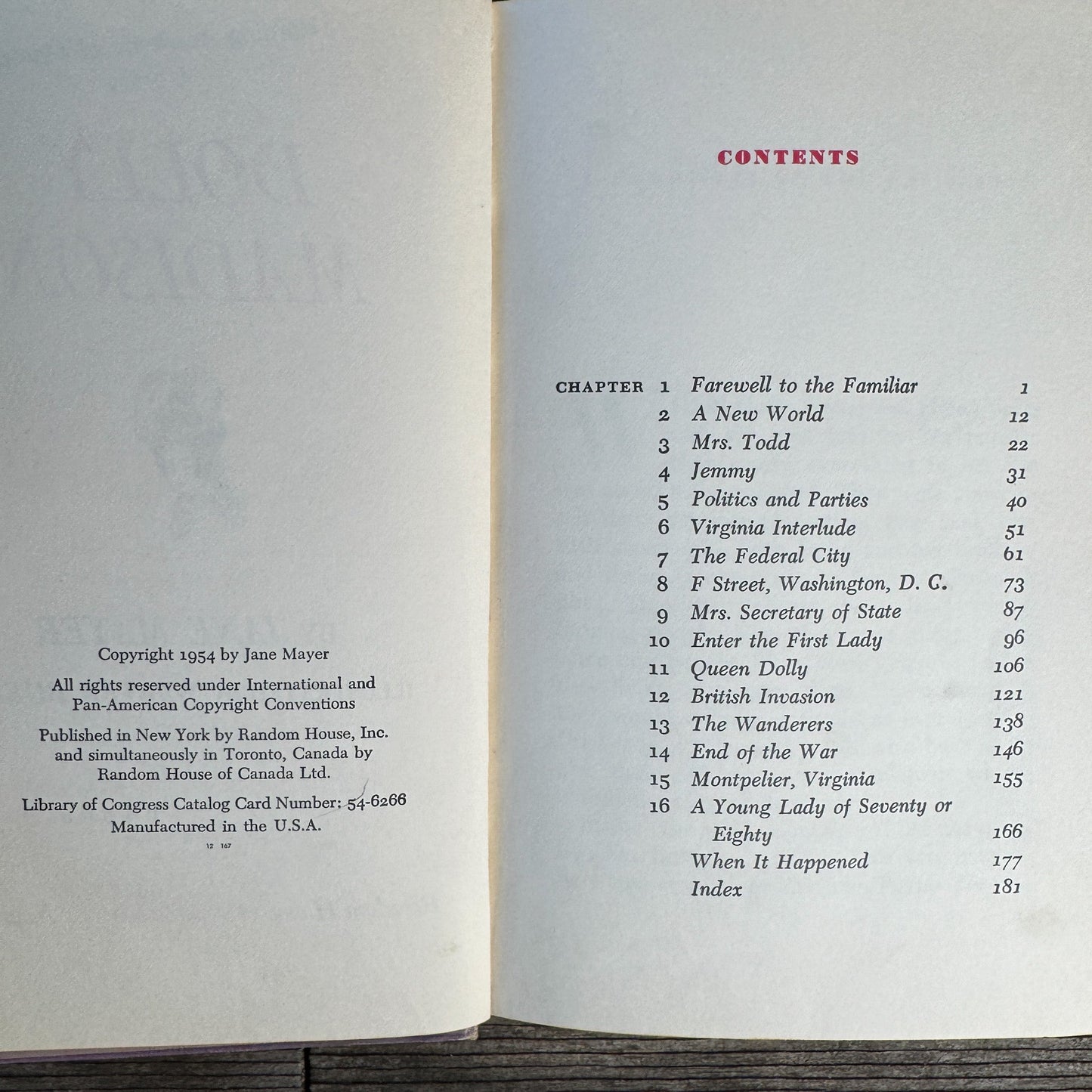 Dolly Madison, Landmark Book, Jane Mayer, 1954 - Pretty Old Books