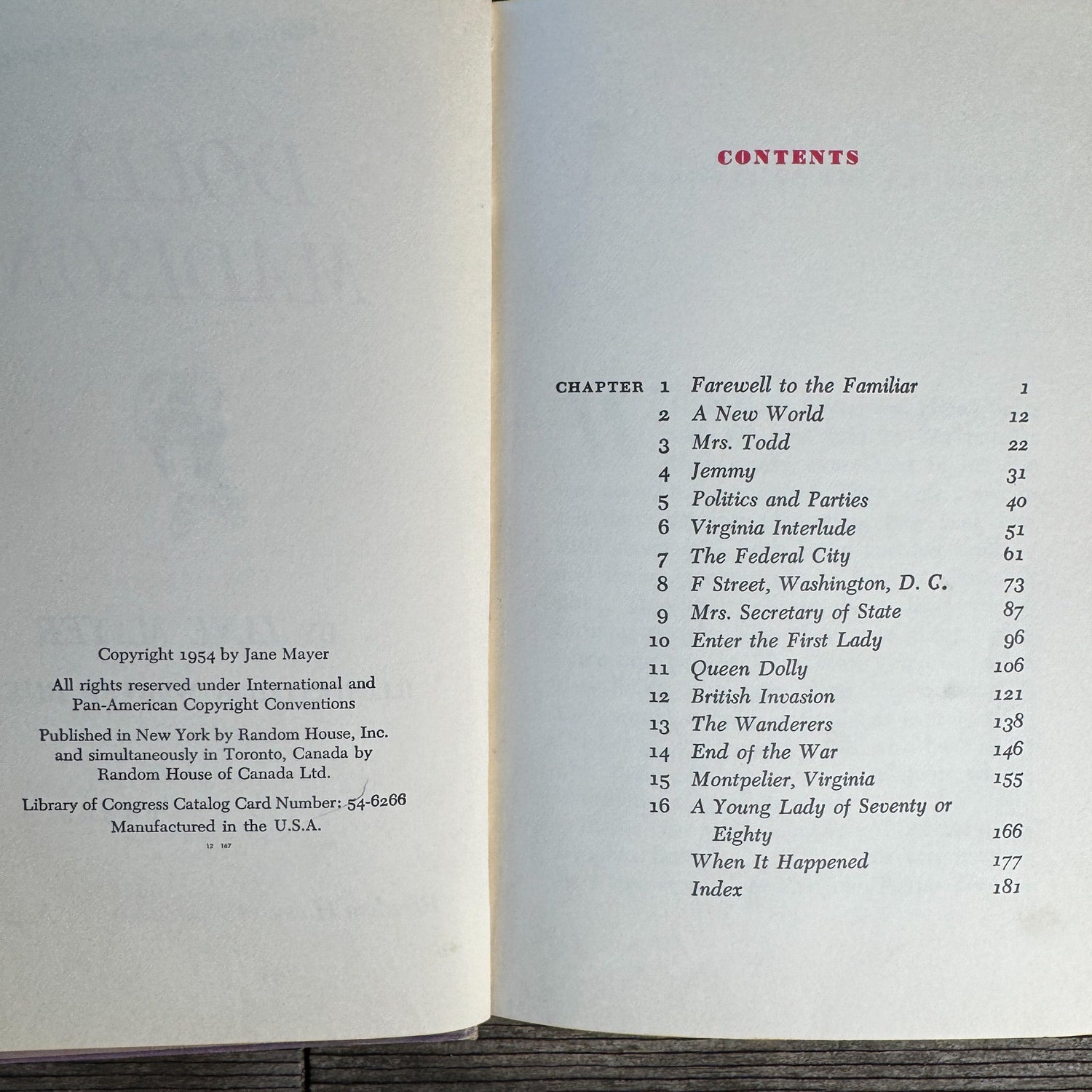 Dolly Madison, Landmark Book, Jane Mayer, 1954 - Pretty Old Books