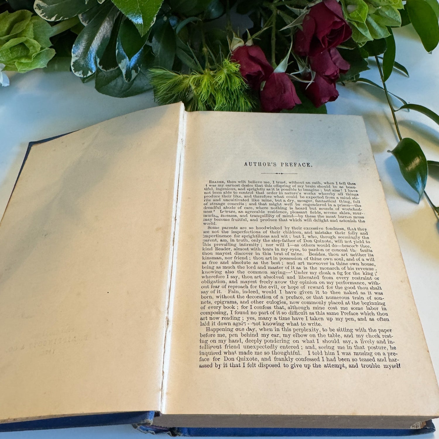 Don Quixote, Complete in One Volume, 1878, Lippincott Blue Antique Hardcover - Pretty Old Books