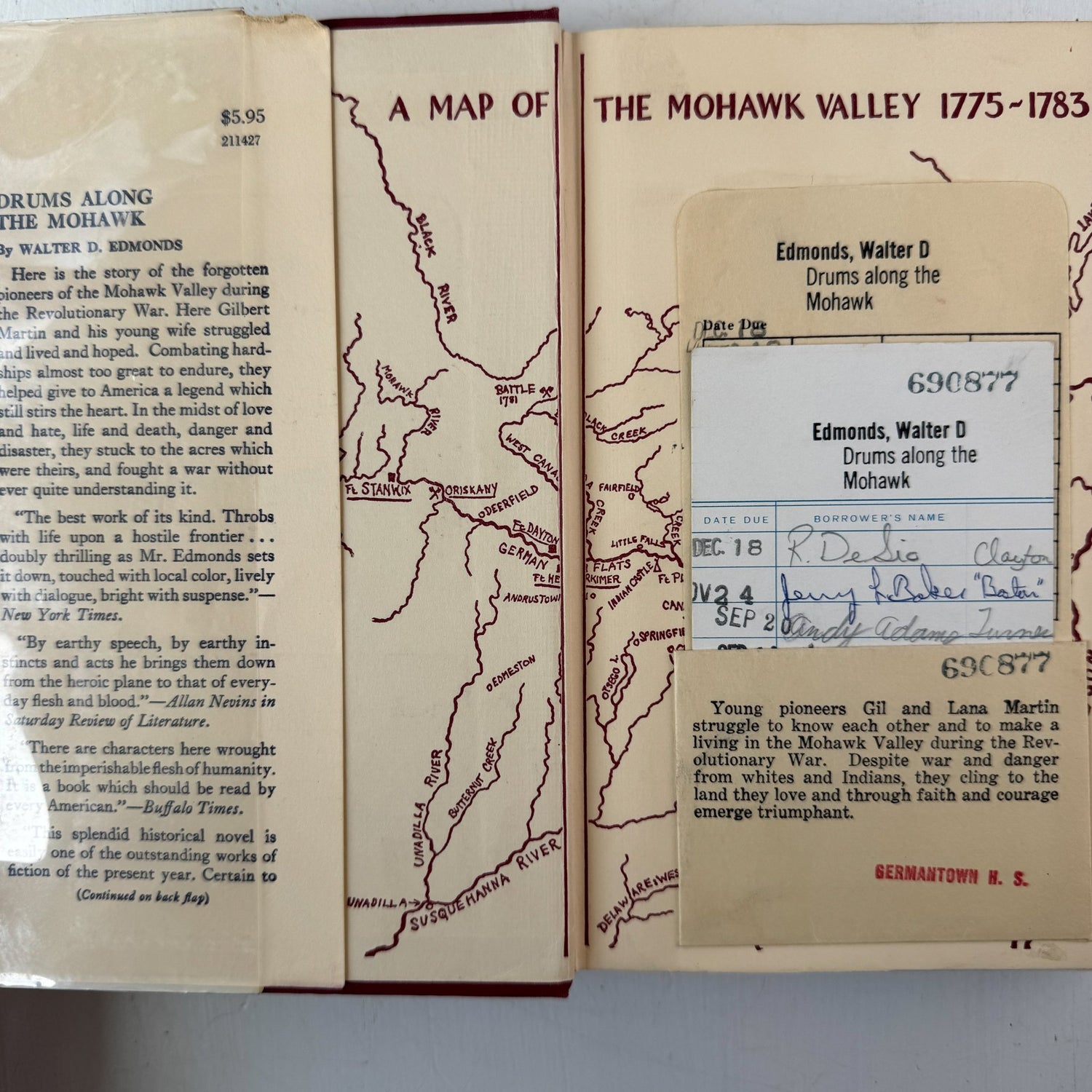 Drums Along the Mohawk, Walter D. Edmonds, 1936 (Sixtieth Printing) - Pretty Old Books