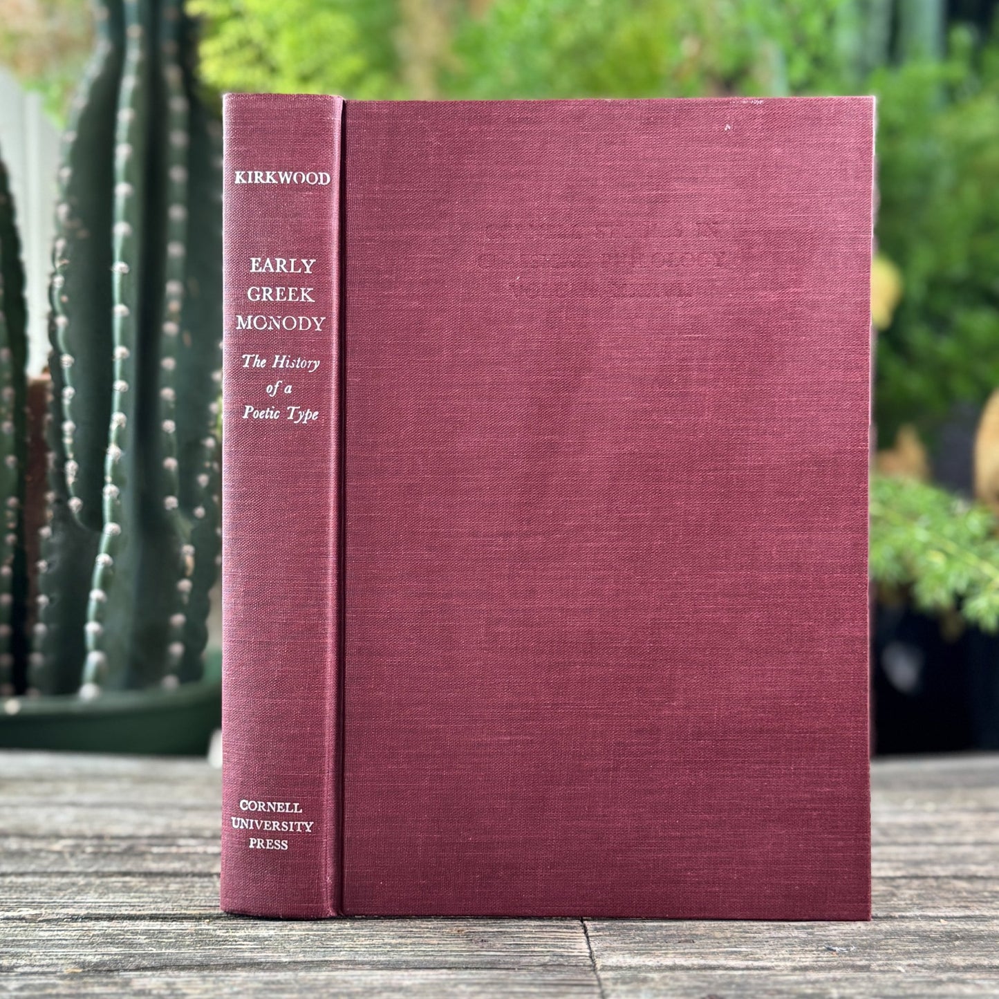 Early Greek Monody: The History of a Poetic Type, G. M. Kirkwood, 1974 - Pretty Old Books