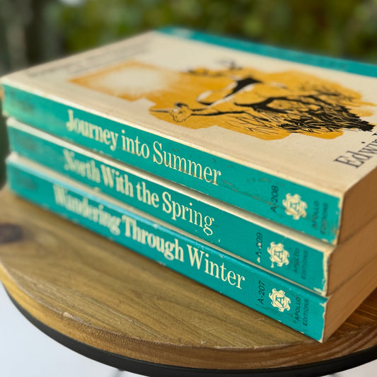 Edwin Way Teale Naturalist Book Set, Apollo Editions, 1951 Spring, Winter, Summer - Pretty Old Books