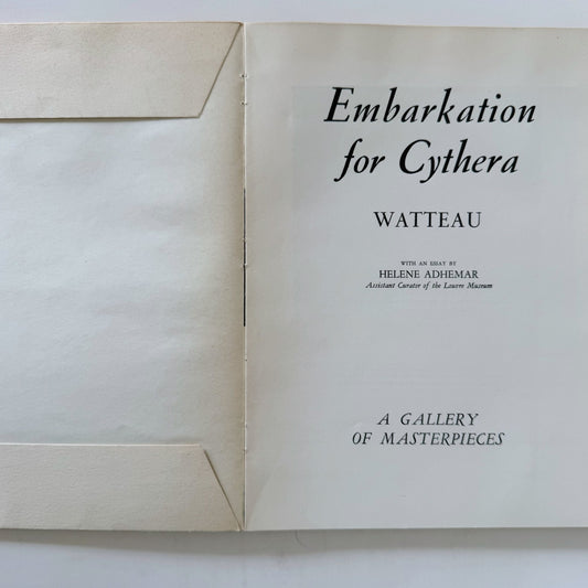 Embarkation for Cythera, Gallery of Masterpieces Book, 1947 - Pretty Old Books