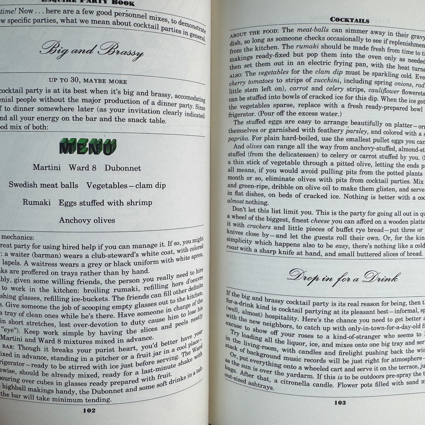 Esquire Party Book, Scotty and Ronnie Welch, 1965 - Pretty Old Books