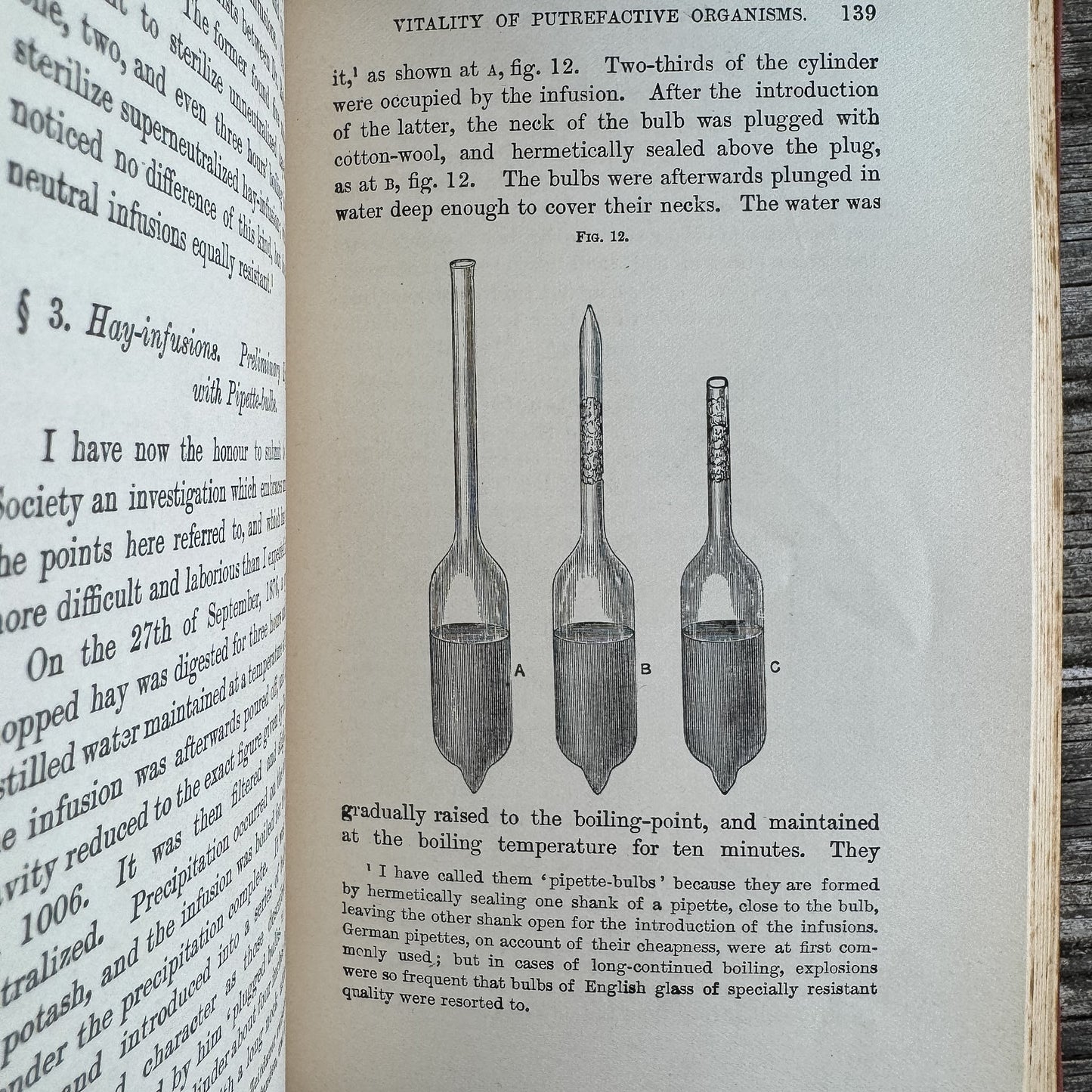 Essays on the Floating Matter of the Air in Relation to Putrefaction and Infection, John Tyndall, 1895 - Pretty Old Books