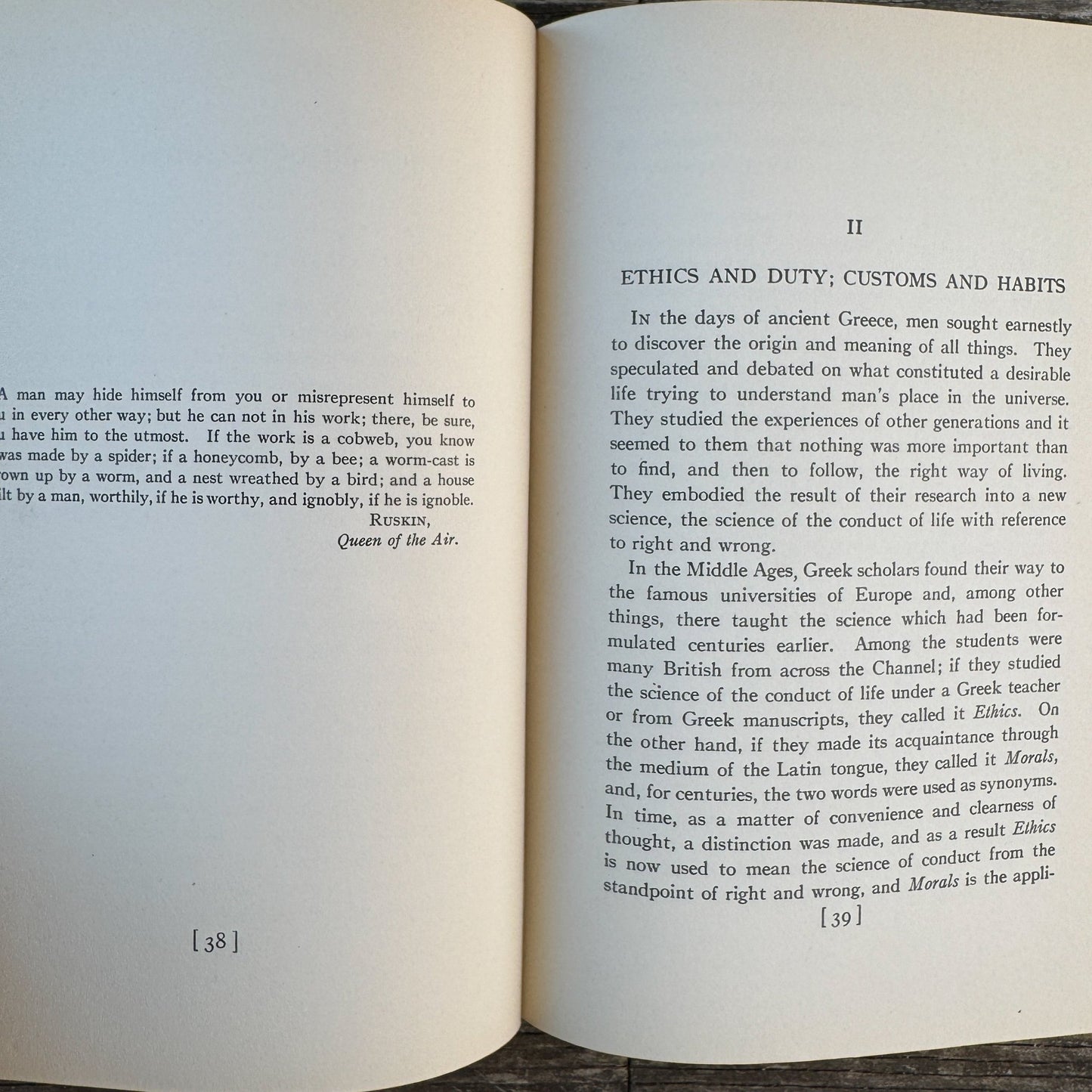 Ethics: Talks to Nurses, 1930 School Book - Pretty Old Books