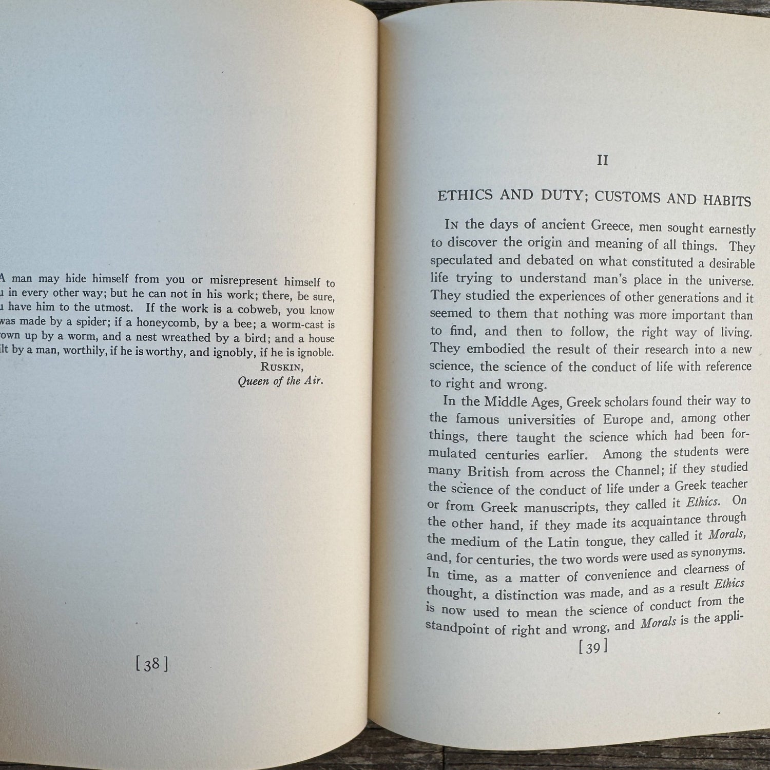 Ethics: Talks to Nurses, 1930 School Book - Pretty Old Books