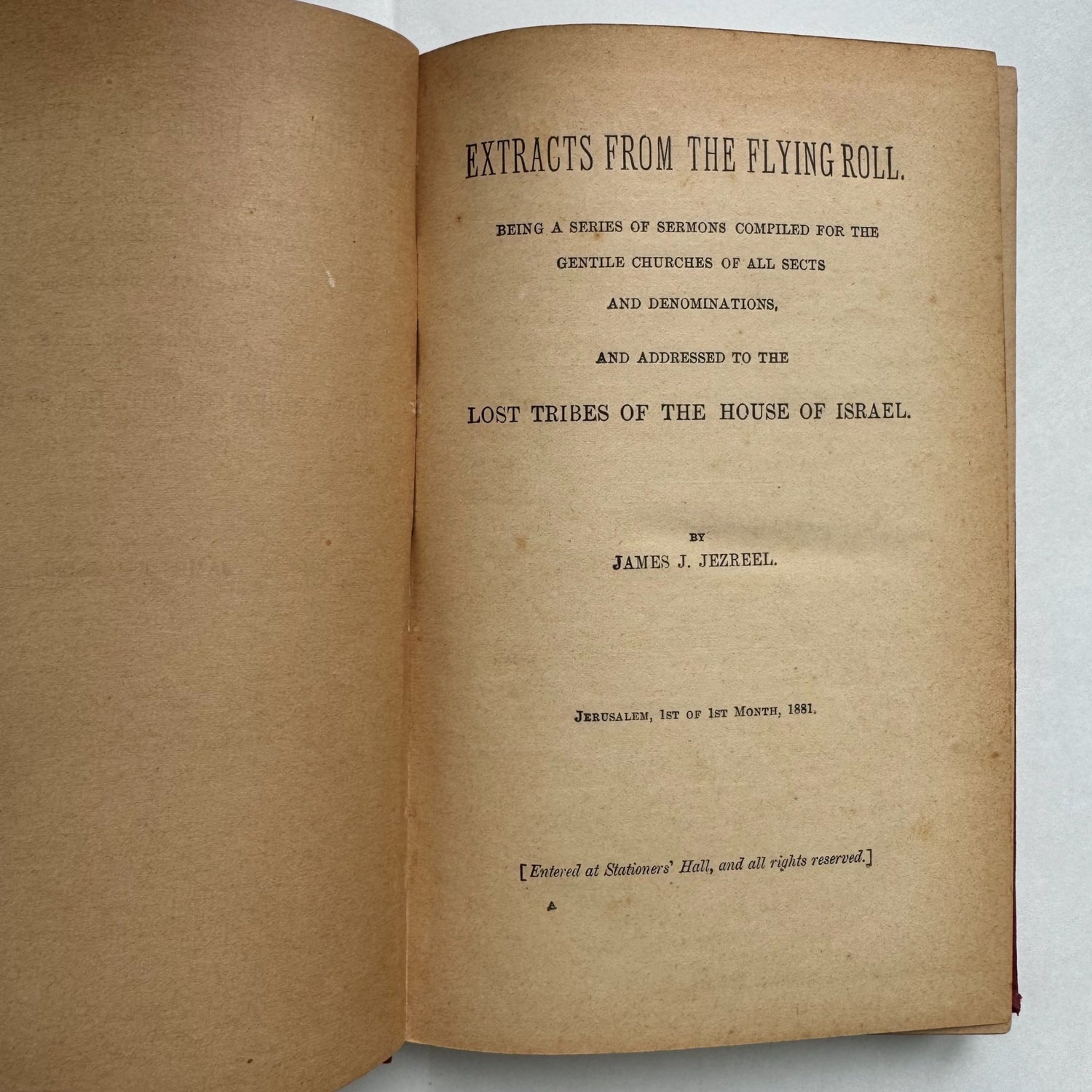Extracts From the Flying Roll, Sermon III, 1881 - Pretty Old Books