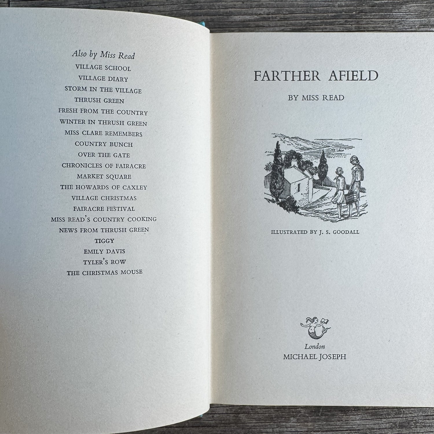 Farther Afield, Miss Read, 1974, First Edition, British - Pretty Old Books