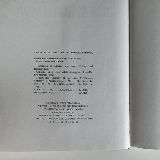 Favorite Tales From Grimm, Illustrated by Mercer Mayer, 1982 First Edition - Pretty Old Books