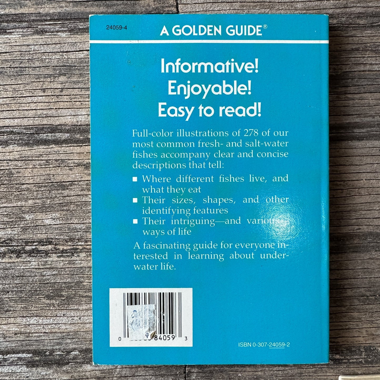 Fishes, Golden Field Guide, 1987 - Pretty Old Books