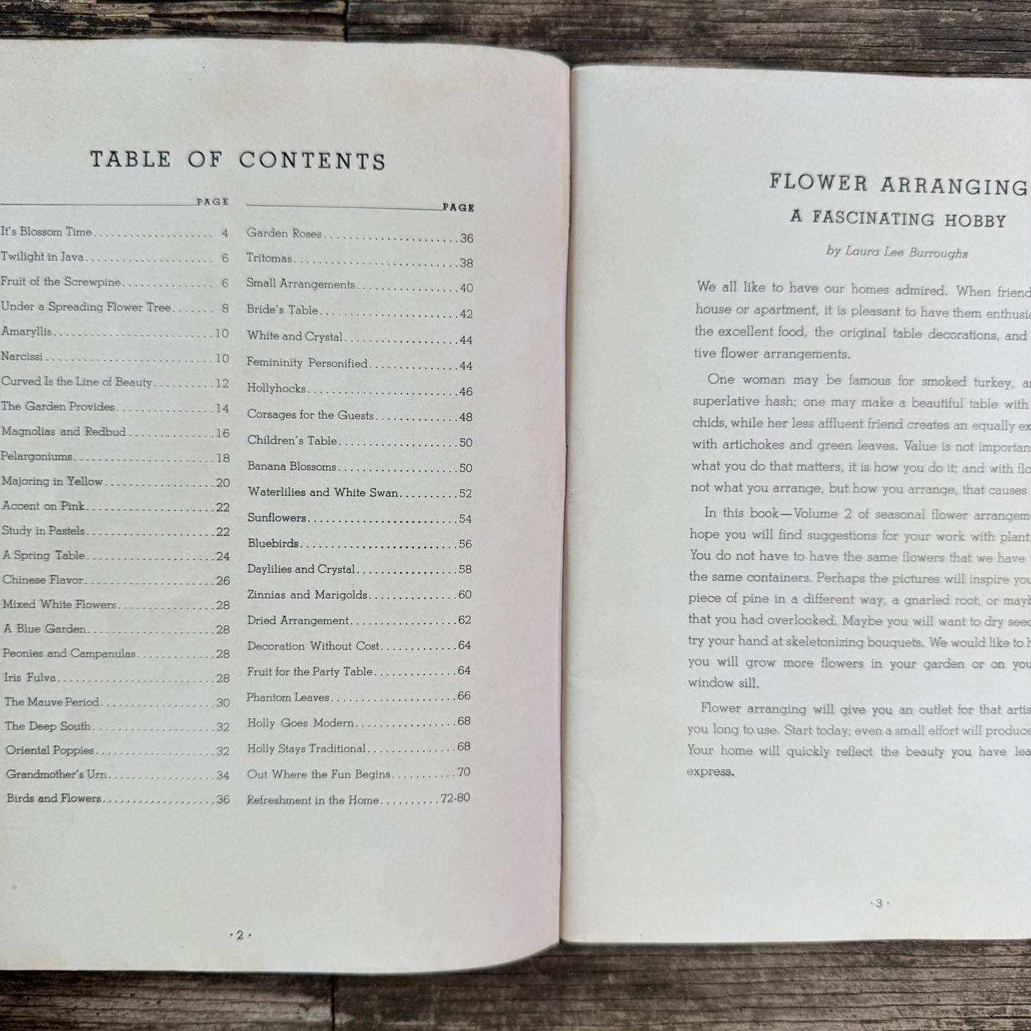 Flower Arranging: A Fascinating Hobby Vol. 2, Laura Lee Burroughs, 1941 - Pretty Old Books